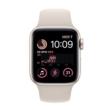 APPLE Watch SE 3 GPS, Cassa 44 mm in alluminio galassia con Cinturino Sport galassia - S/M