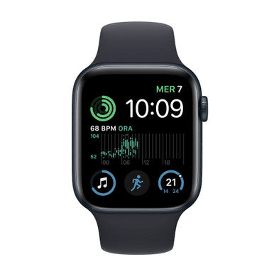 APPLE Watch SE 3 GPS, Cassa 40 mm in alluminio mezzanotte con Cinturino Sport mezzanotte - S/M