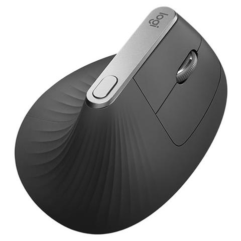 Logitech Mouse Ergonomico MX Vertical Advanced RF Wireless + Bluetooth Ottico 4 Tasti 4000 DPI Colore Nero