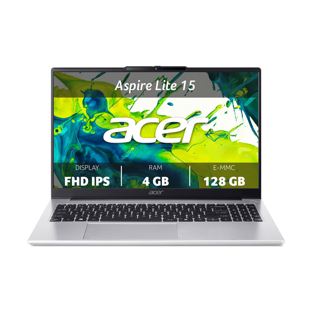ACER Aspire Lite 15 AL15-32P NOTEBOOK, 15,6", processore Intel Celeron N4500, Intel UHD Graphics, RAM 4 GB, 128 GB eMMC, Silver, Windows 11 Home S-Mode