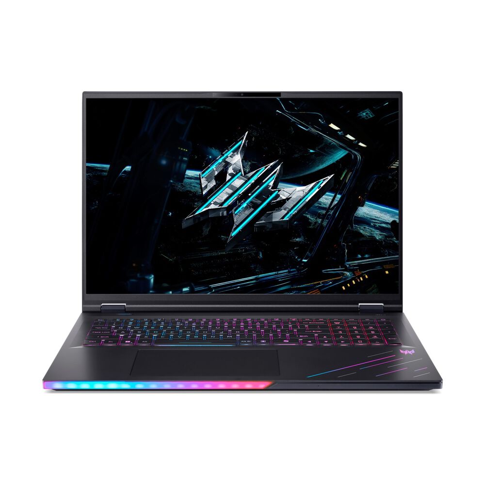 ACER Predator Helios 18 AI Notebook Gaming, 18", processore Intel Core Ultra 9 275HX, NVIDIA GeForce RTX 5080, RAM 32 GB, 2000 GB SSD, Black, Windows 11 Home