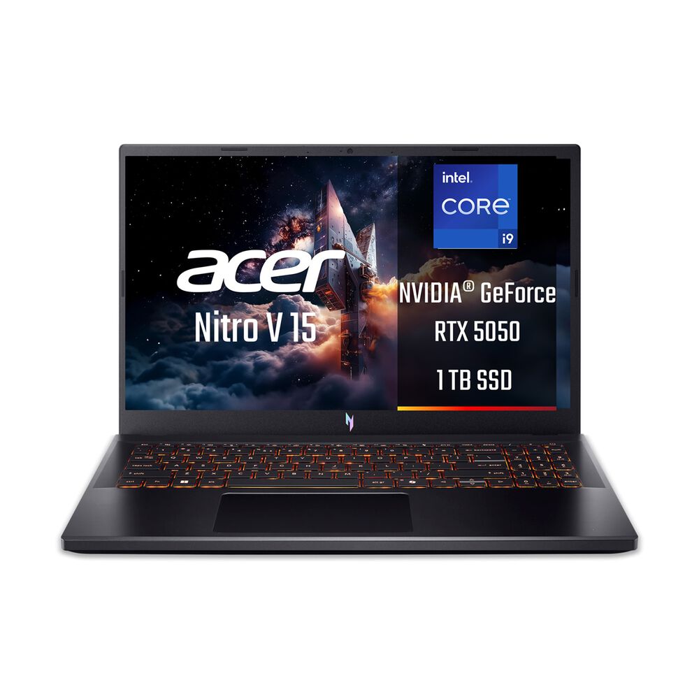 ACER Nitro V 15 ANV15-52-92F1 Notebook Gaming, 15,6", processore Intel Core i9 13900H, NVIDIA GeForce RTX 5050, RAM 32 GB, 1024 GB SSD, Black, Windows 11 Home