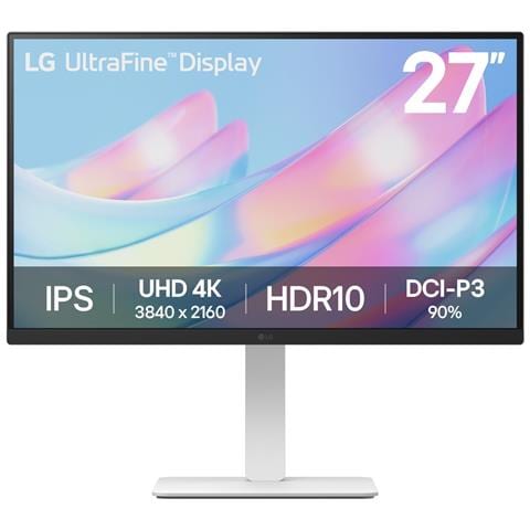 LG 27US550-W Monitor PC 68,6 cm (27") 3840 x 2160 Pixel 4K Ultra HD LCD Nero, Bianco