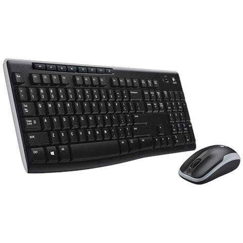 LOGITECH Tastiera e Mouse Wireless 920-004512 per Desktop (Layout Italiano) Colore Nero