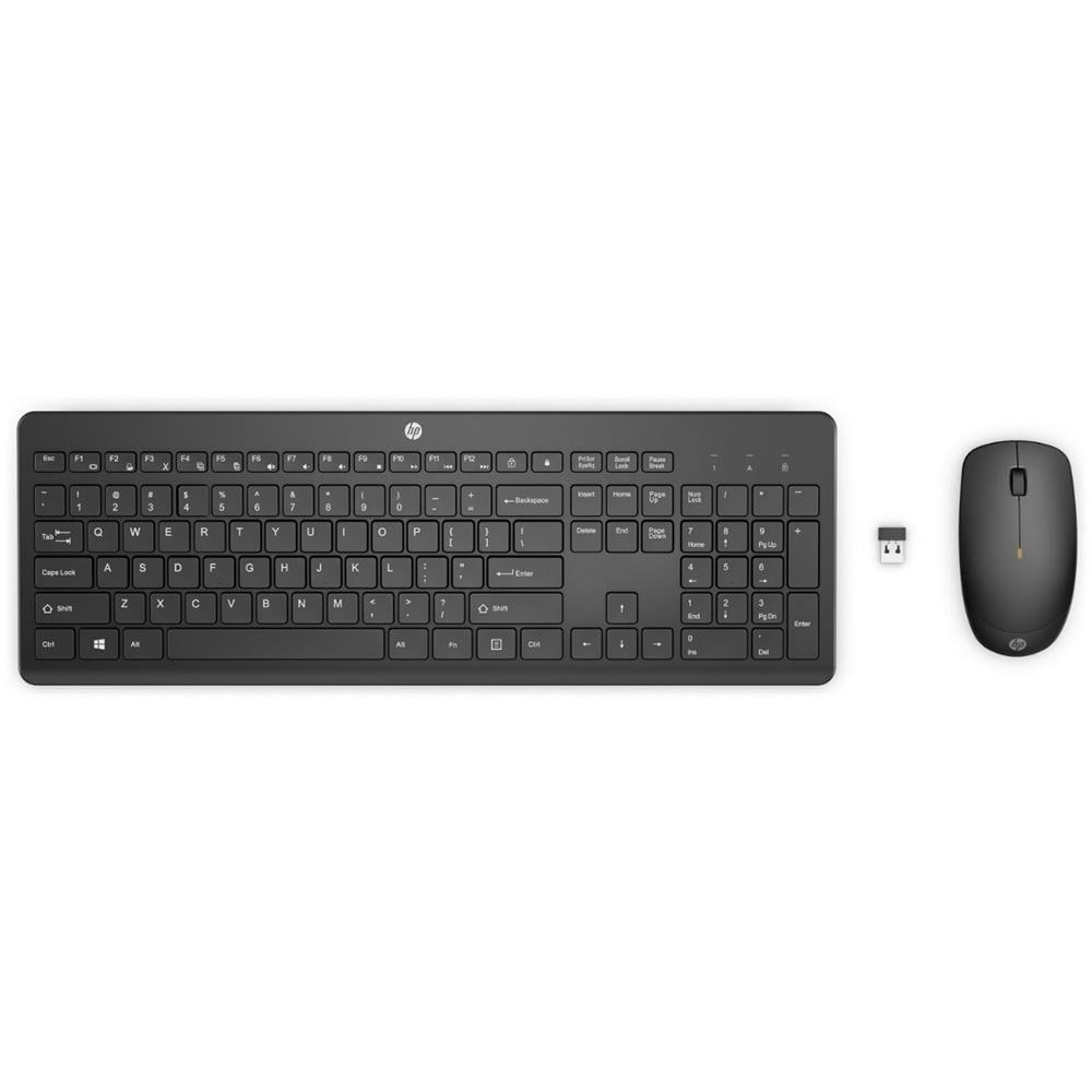 HP Tastiera e Mouse Wireless 18H24AA#ABZ per Casa e Ufficio (Layout Italiano) Colore Nero