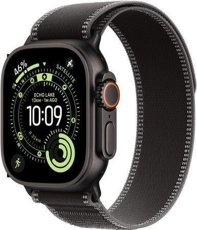 APPLE Watch Ultra 3 GPS + Cellular, Cassa in titanio nero (49 mm) con Trail Loop nero/cenere - M/L