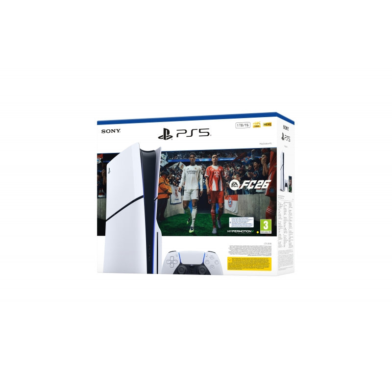 PS5 Console 825GB Digital Edition E-Chassis White + FC 26 ITA